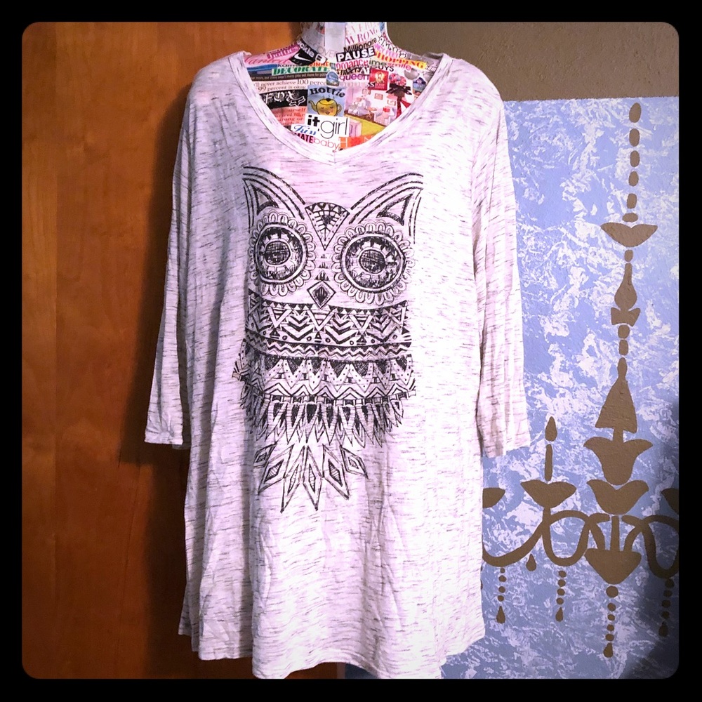 Faded Glory Owl Graphic Shirt